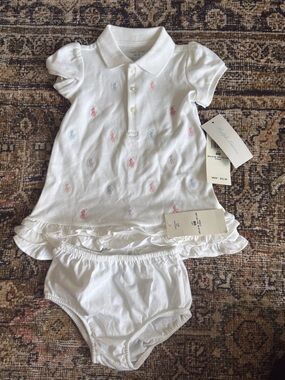 Ralph Lauren baby polo dress and bloomers